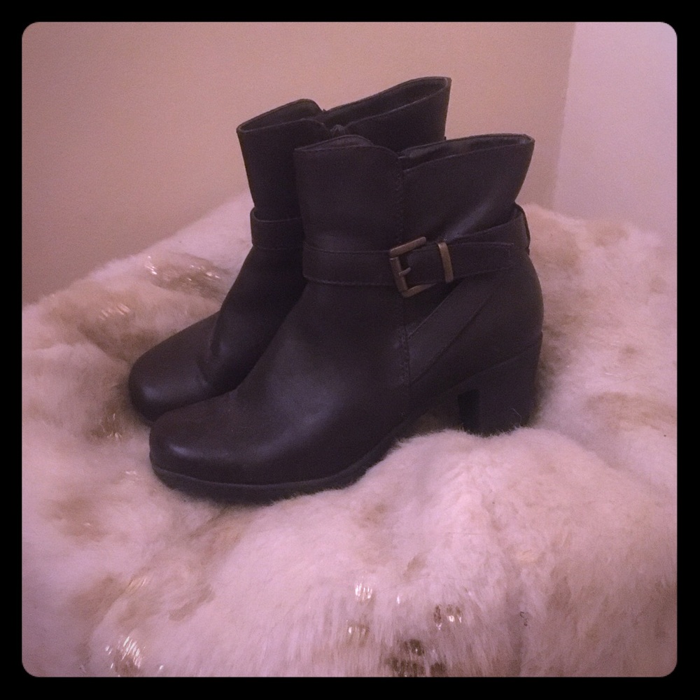 Brown ankle booties
